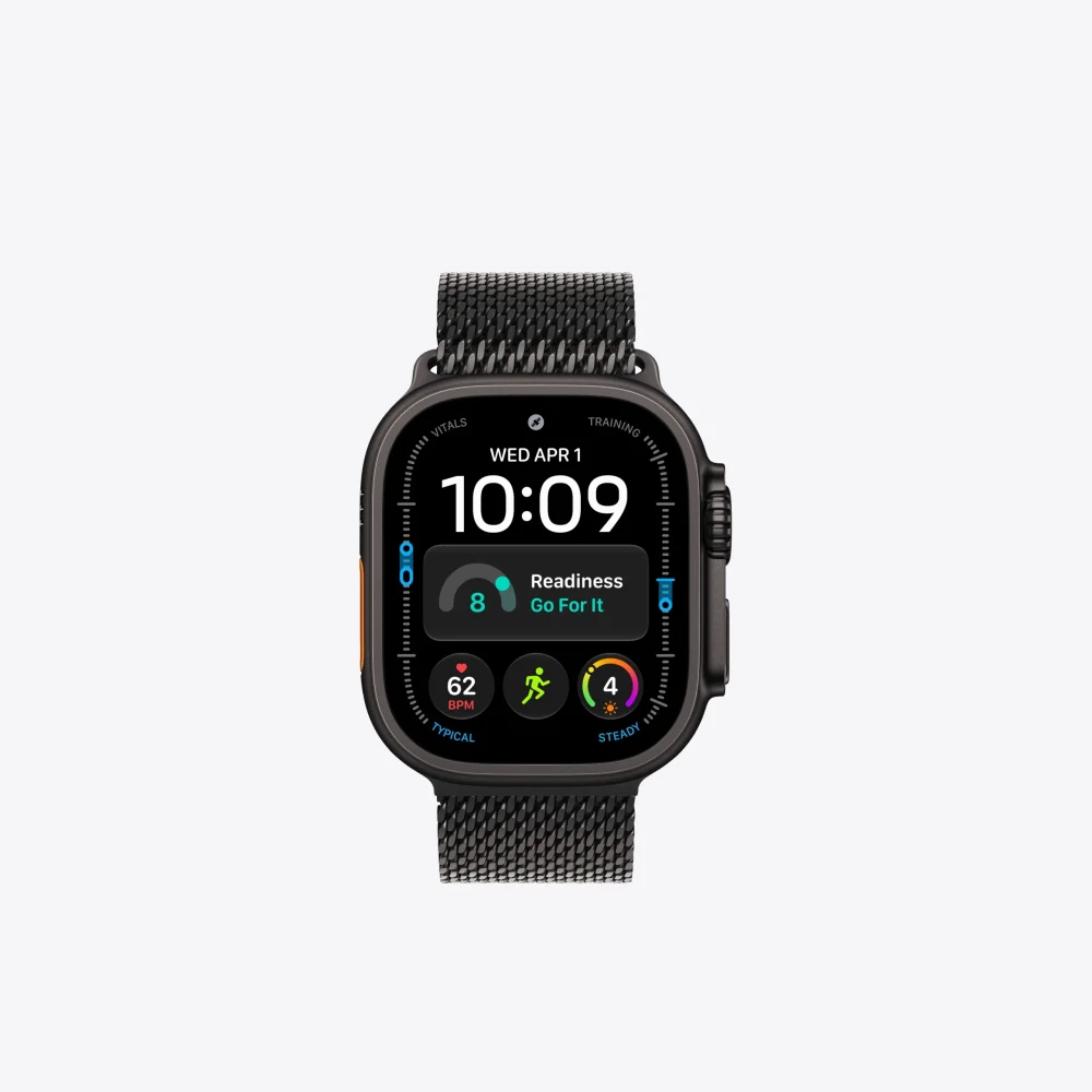 Alternative view of Apple Watch Ultra 4 GPS + Cellular, 49mm Black Titanium Case with Black Titanium Milanese Loop